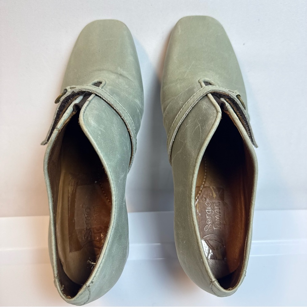 Sergion Tomani Womens Stylish Booties Shoes sz 6.5‎ Leather Square Toe Comfort - Picture 5 of 11